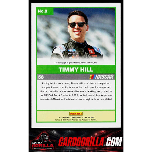 2023 Panini Chronicles #3 Timmy Hill Score Autographs
