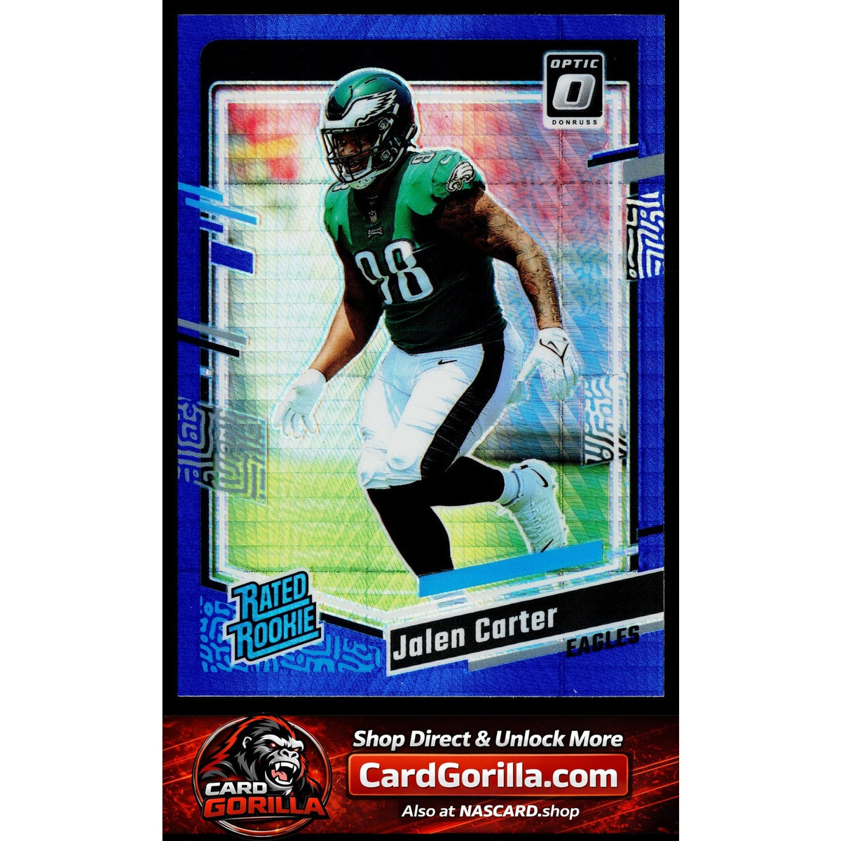 2023 Donruss Optic #281 Jalen Carter Blue Hyper