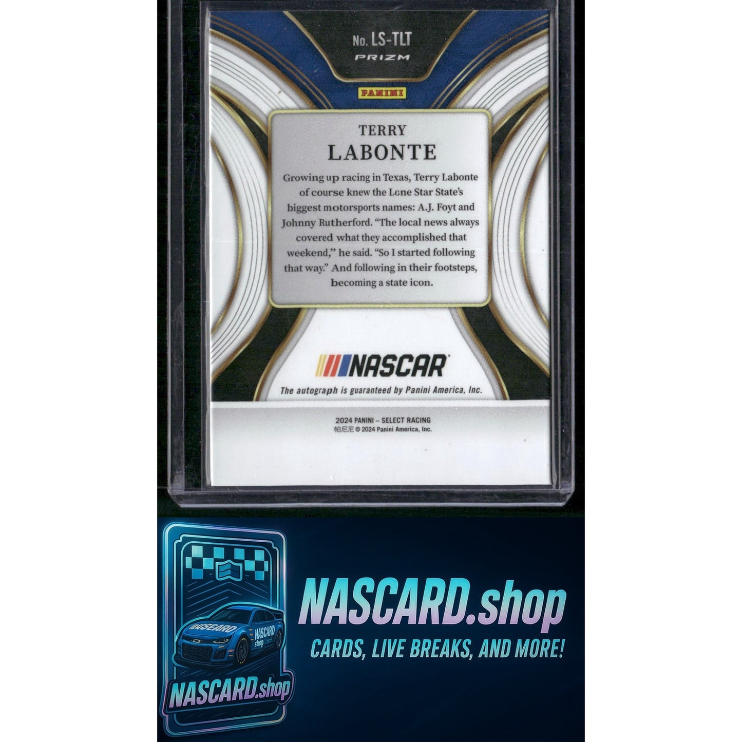 2024 Panini Select #LS-TLT Terry Labonte Legendary Signatures - Card Gorilla