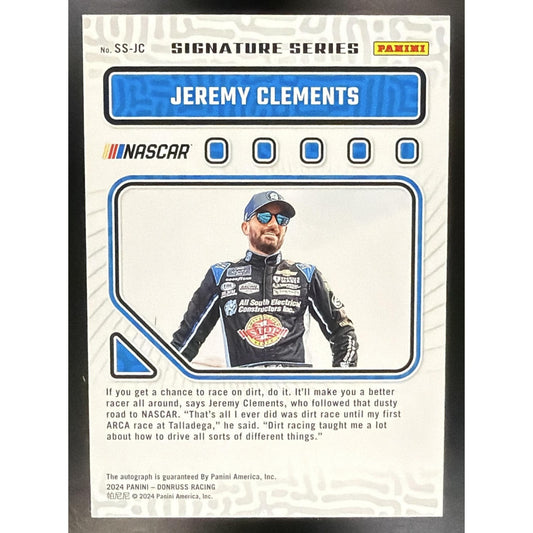 2024 Panini Donruss Jeremy Clements #SS-JC Signature Series Gold 8/10 Auto