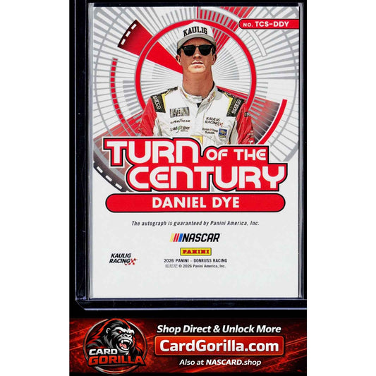 2026 Donruss #TCS-DDY Daniel Dye Turn of the Century Signatures