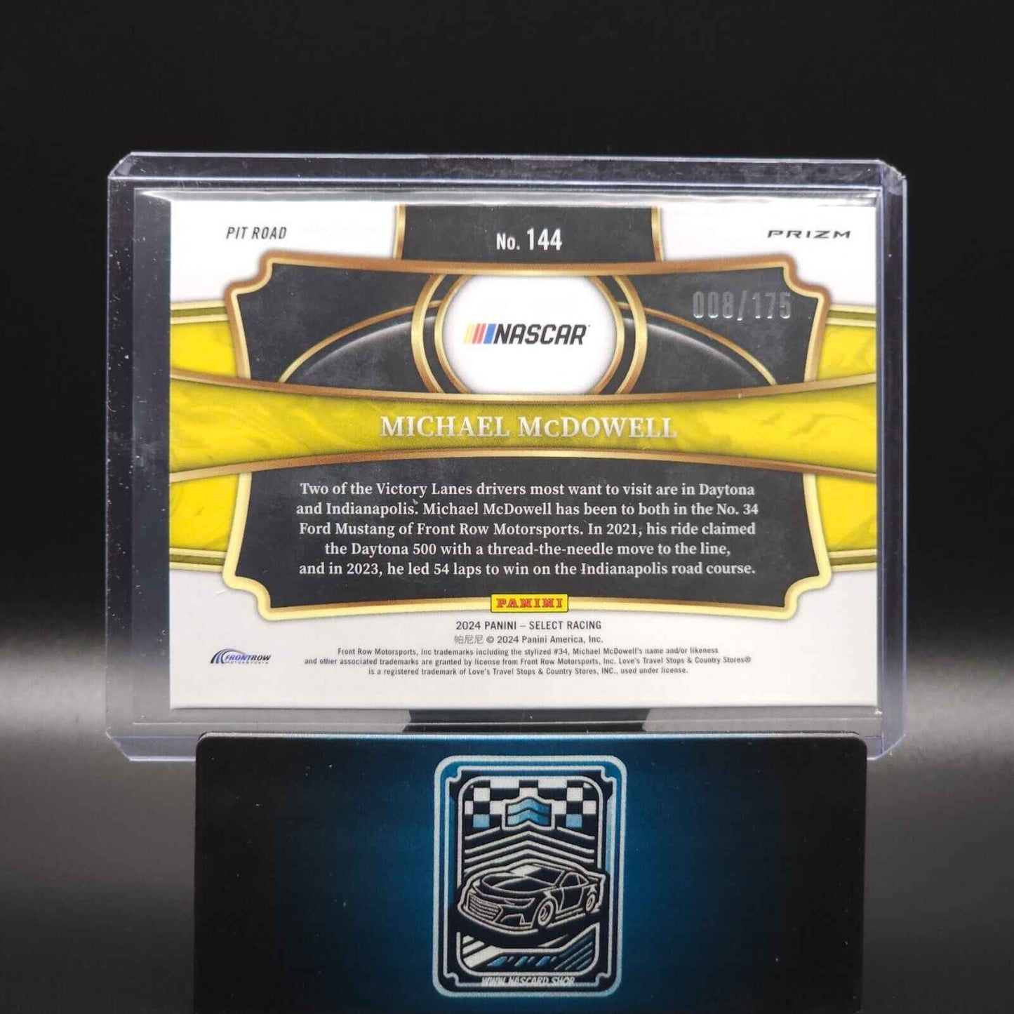 2024 Panini Select - Pit Road Blue Prizm #144 Michael McDowell /175 - NASCARD.shop