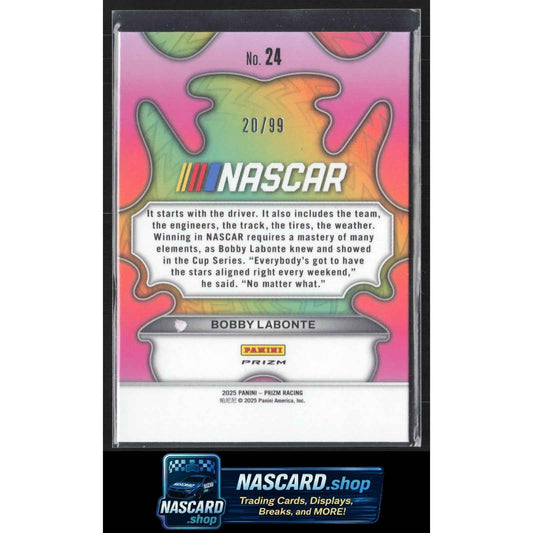 2025 Panini Prizm #24 Bobby Labonte Groovy Red #/99