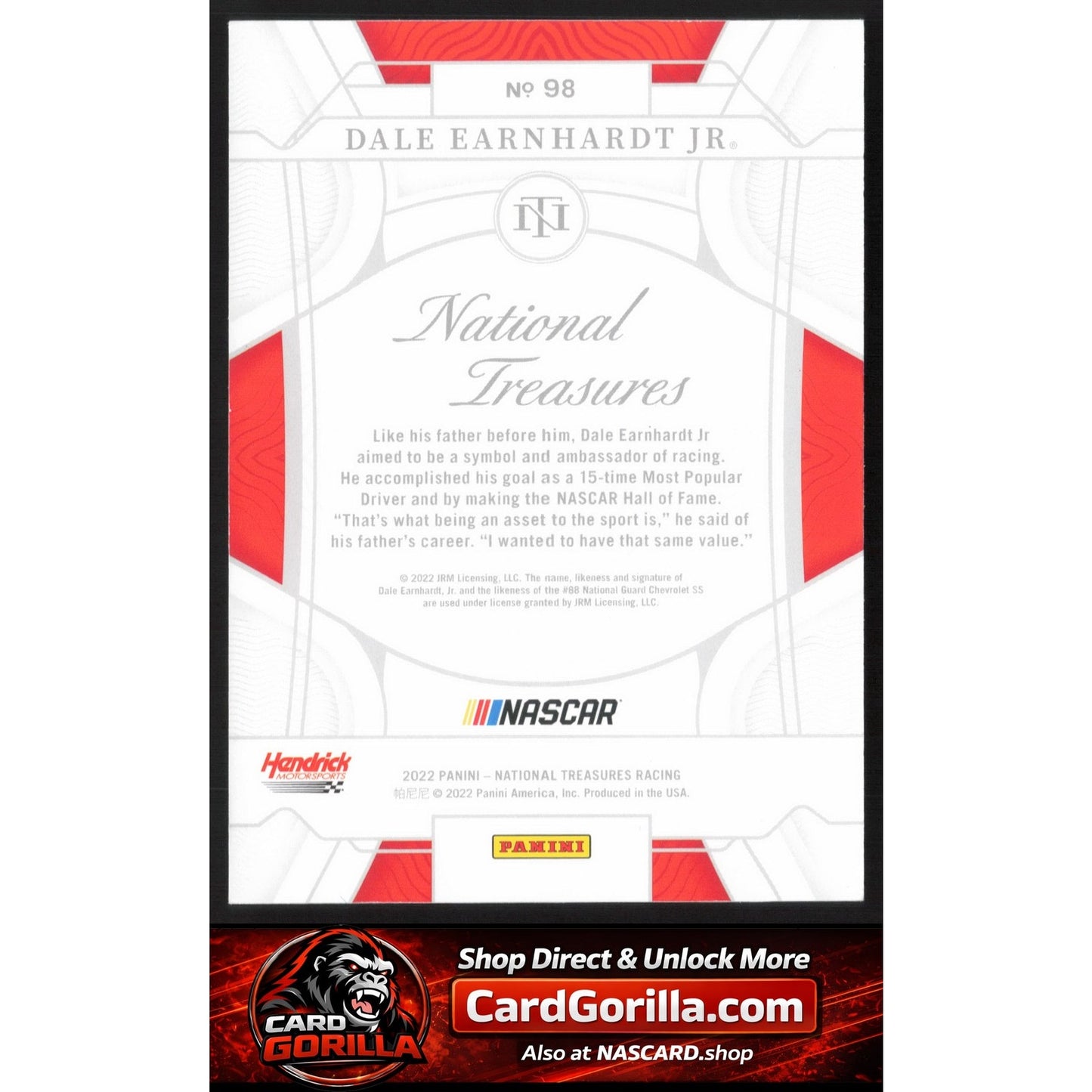 2022 Panini National Treasures #98 Dale Earnhardt Jr #/25