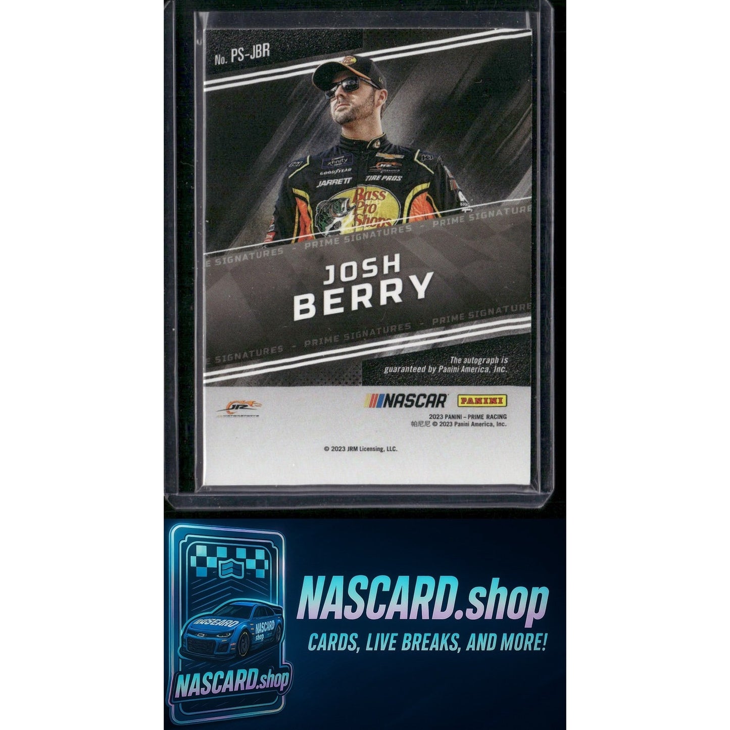 2023 Panini Prime #PS-JBR Josh Berry Prime Signatures Holo Silver #/10 - Card Gorilla