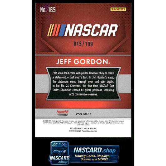 2025 Panini Prizm #165 Jeff Gordon Blue #/199