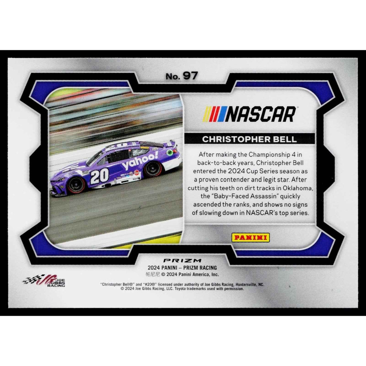 2024 Panini Prizm #97 Christopher Bell White Sparkle