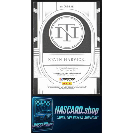 2024 National Treasures Kevin Harvick Championship Glory Signatures Silver /25