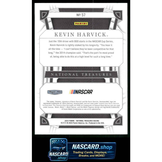 2023 Panini National Treasures #57 Kevin Harvick Holo Silver #/15