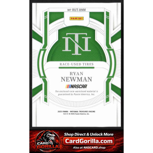 2025 Panini National Treasures #RUT-RNM Ryan Newman Race Used Tires Blue #/75