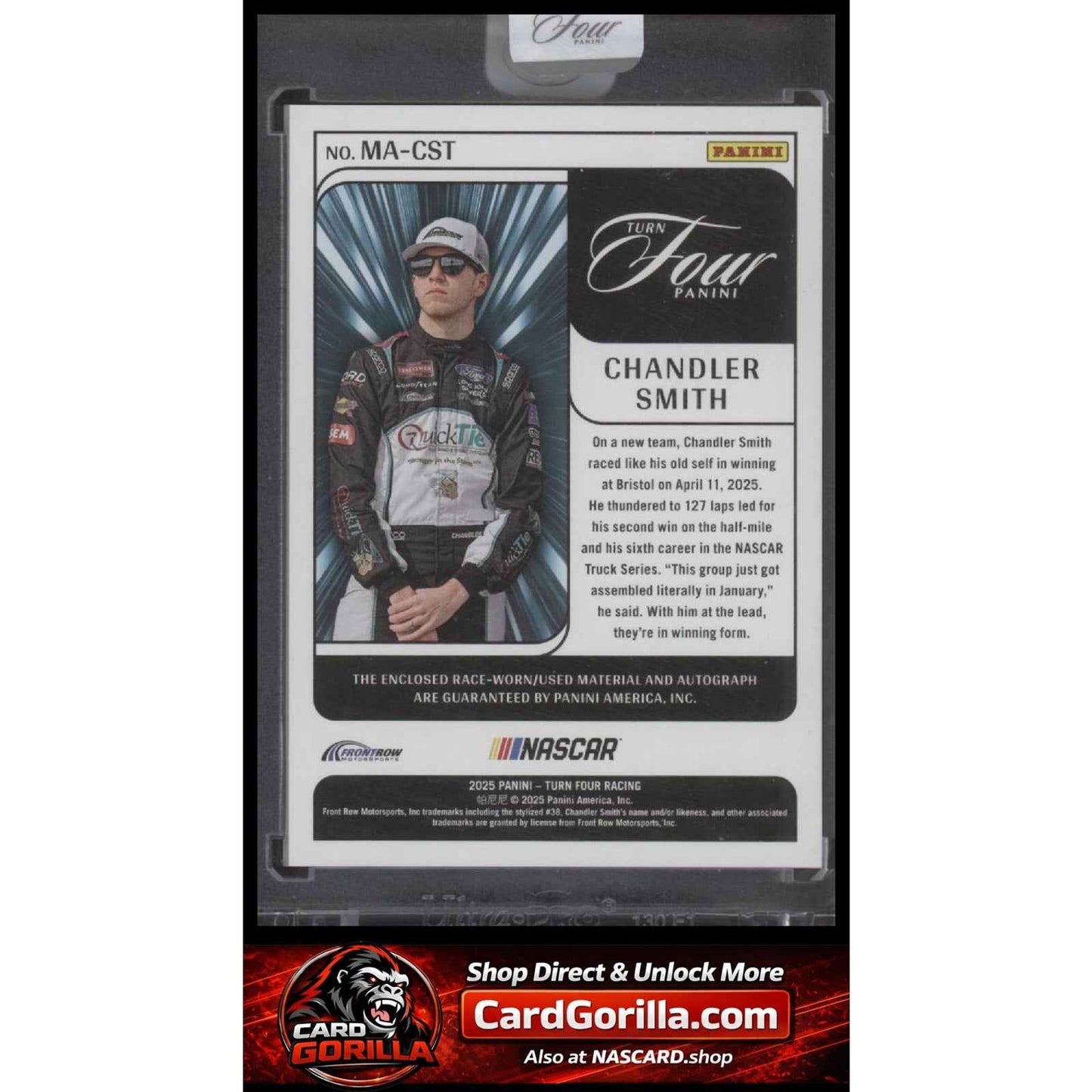 2025 Panini Turn Four Chandler Smith Memorabilia Autographs Holo Silver #/75