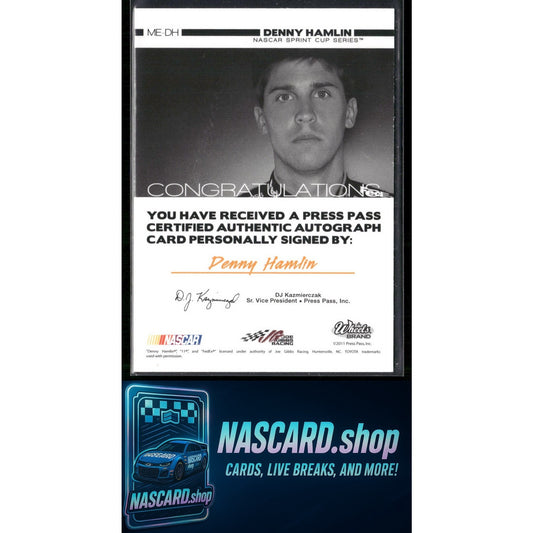 2011 Wheels Main Event #ME-DH Denny Hamlin Main Event Marks Silver #/50 - NASCARD.shop
