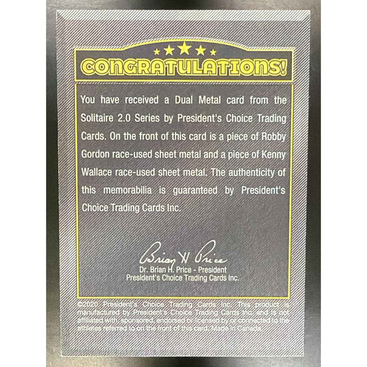 2020 President's Choice Dual Metal Robby Gordon / Kenny Wallace 1/1