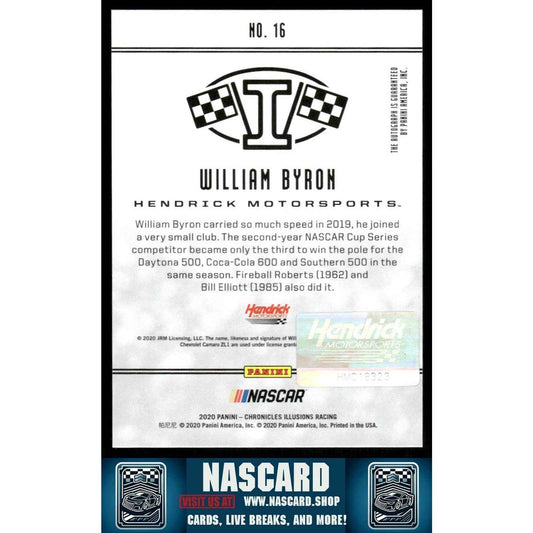 2020 Panini Chronicles #16 William Byron Illusions Autographs Black 1/1