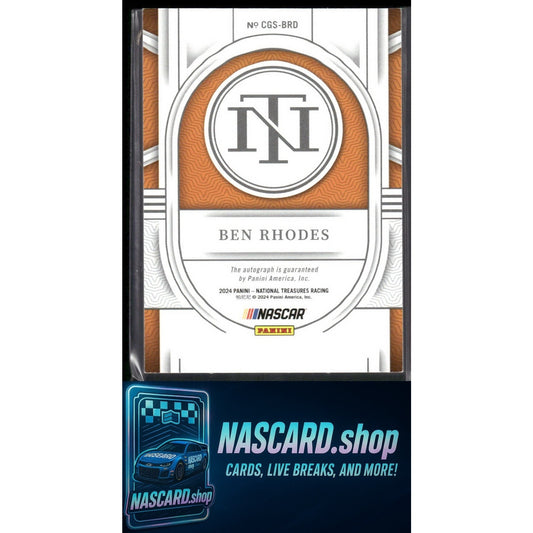 2024 National Treasures Ben Rhodes Championship Glory Signatures Holo Gold #/10
