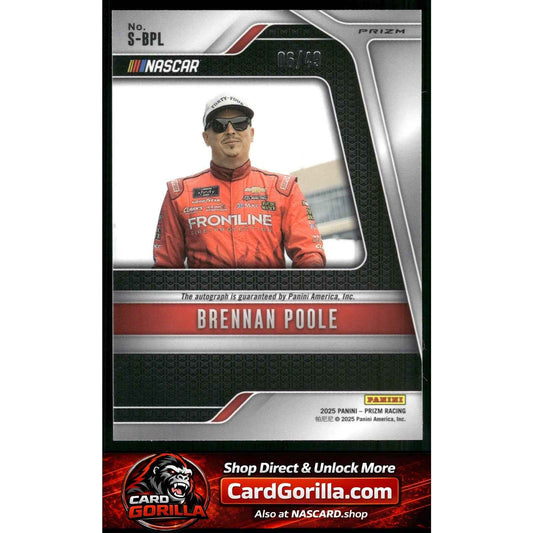 2025 Panini Prizm #S-BPL Brennan Poole Scripts Blue #/49