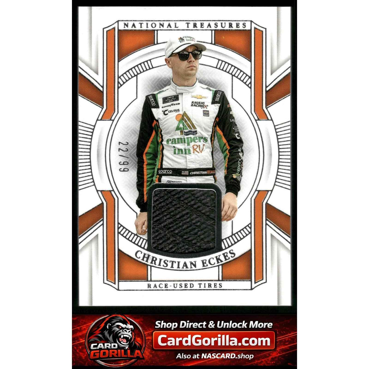 2025 Panini National Treasures #RUT-CES Christian Eckes Race Used Tires #/99