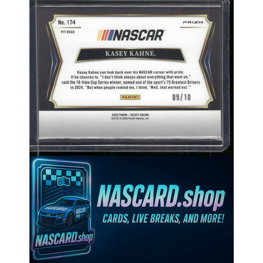 2025 Select Racing #174 Kasey Kahne Pit Road Gold Prizms #/10 - NASCARD.shop