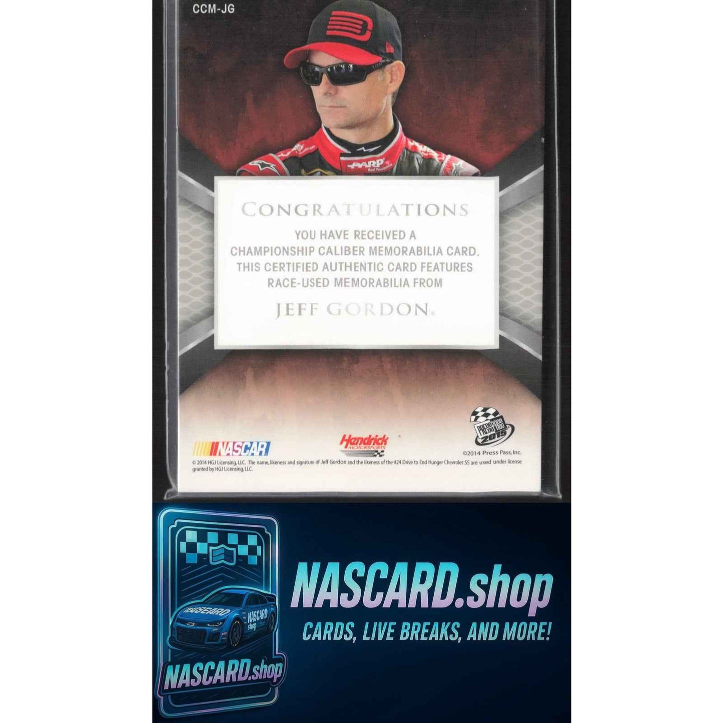 2015 Press Pass Cup Chase #CCM-JG Jeff Gordon Championship Caliber #/50