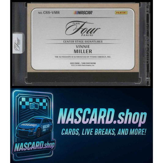 2025 Panini Turn Four #CSS-VMR Vinnie Miller Center Stage Signatures Gold #/10