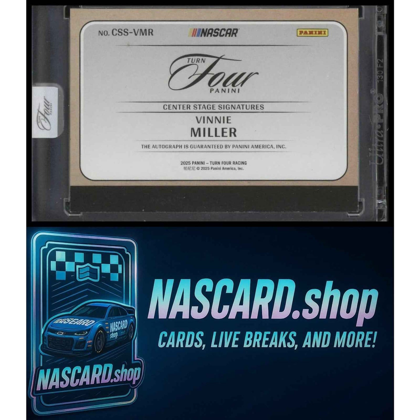2025 Panini Turn Four #CSS-VMR Vinnie Miller Center Stage Signatures Gold #/10