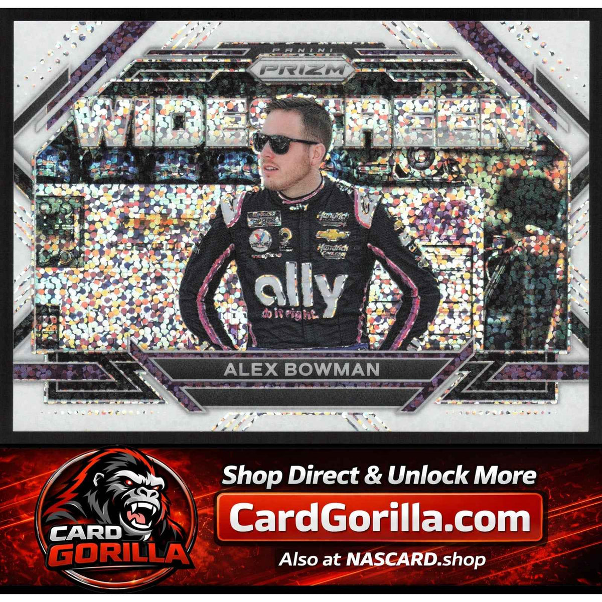 2023 Panini Prizm #WS2 Alex Bowman Widescreen White Sparkle Prizm