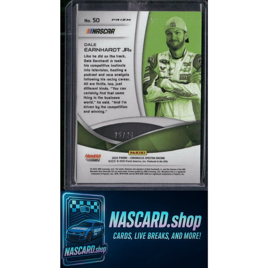 2022 Panini Chronicles #50 Dale Earnhardt Jr. Spectra Meta Pink #25/25 - Card Gorilla