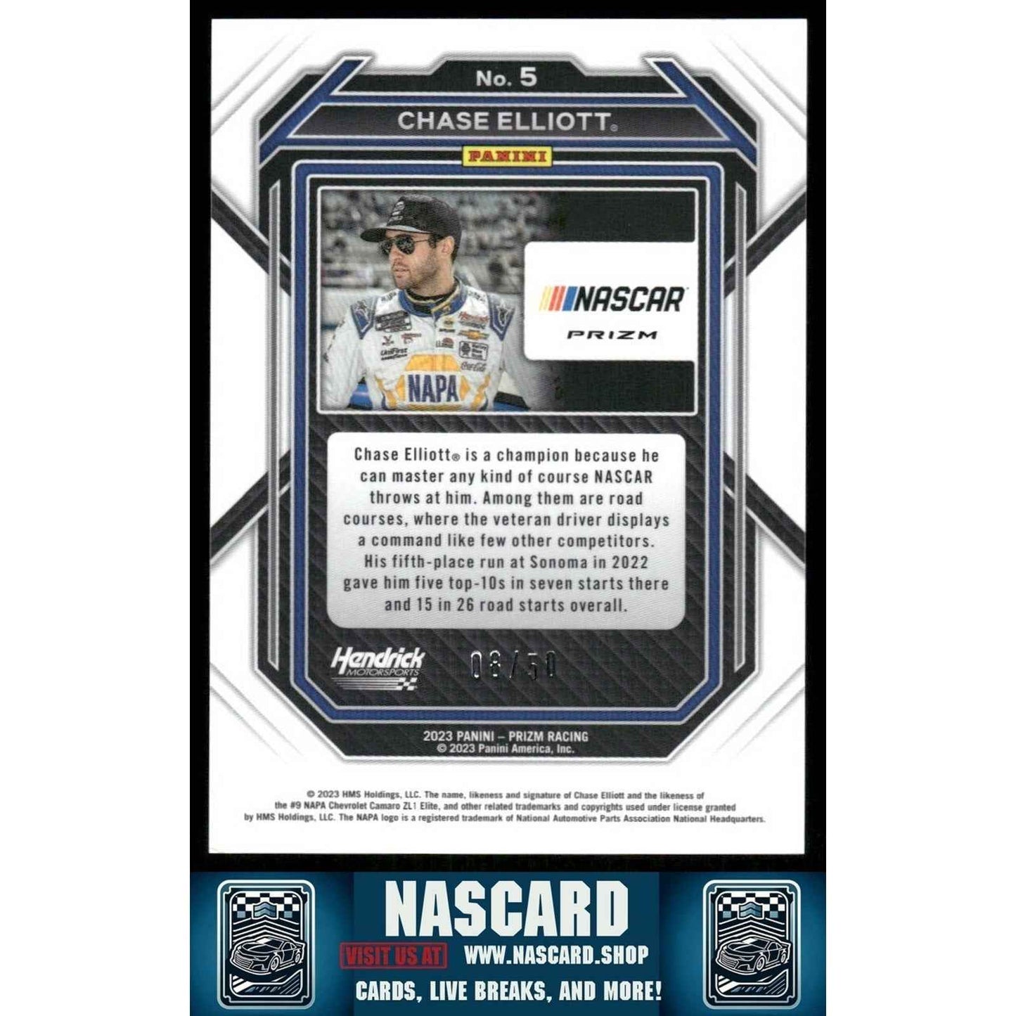 2023 Panini Prizm - Checkered Flag Prizm Chase Elliott #5 /50