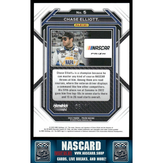 2023 Panini Prizm - Checkered Flag Prizm Chase Elliott #5 /50 - NASCARD.shop
