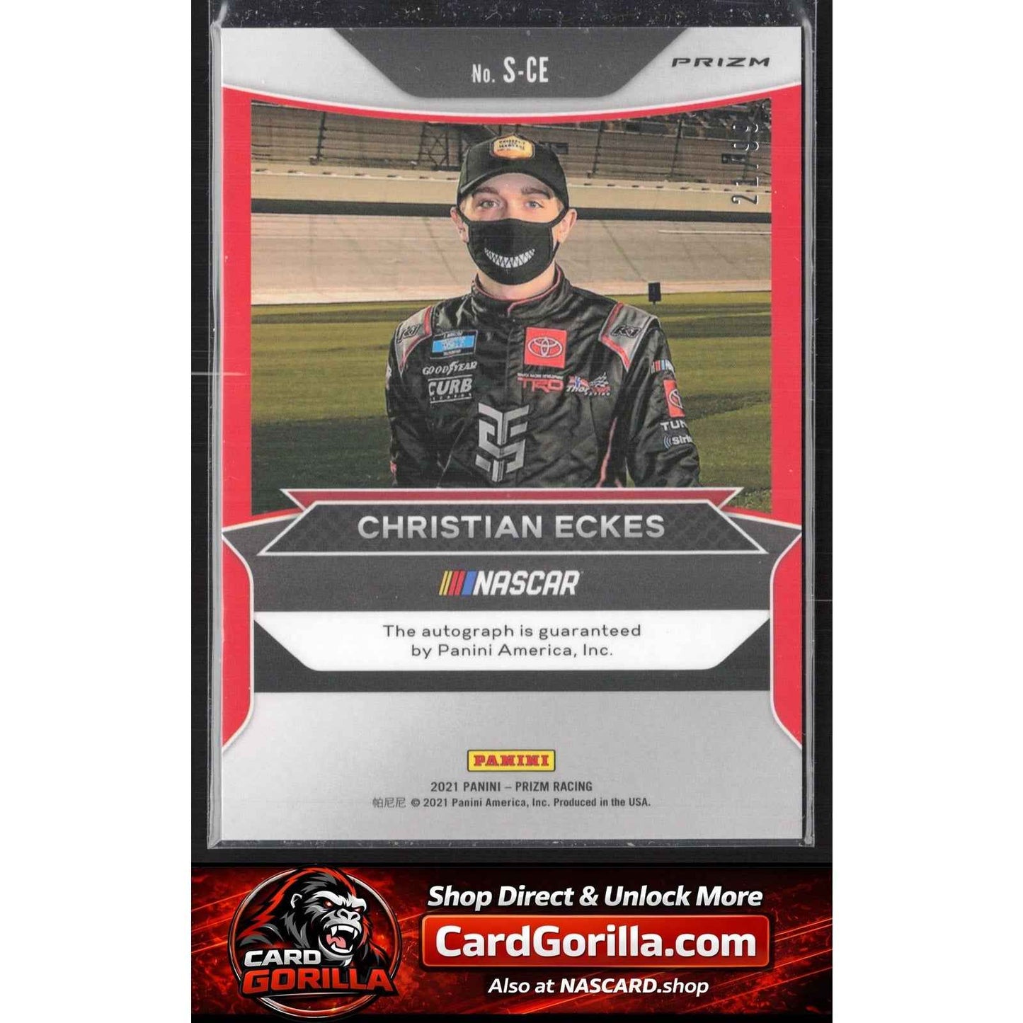 2021 Panini Prizm #S-CE Christian Eckes Signing Sessions Purple Velocity #/99