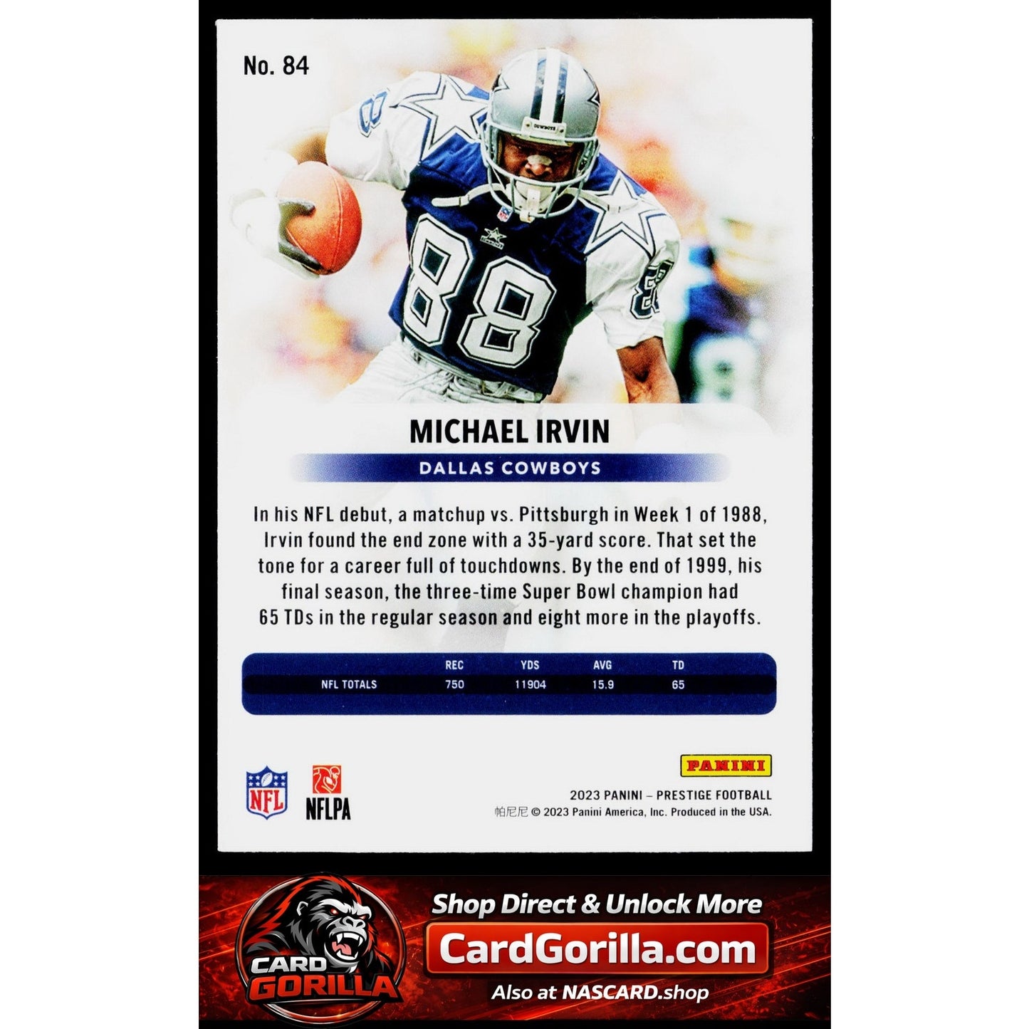 2023 Panini Prestige #84 Michael Irvin Xtra Points Diamond