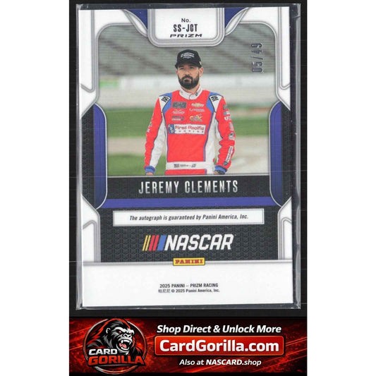 2025 Panini Prizm #SS-JCT Jeremy Clements Sensational Signatures Blue #/49