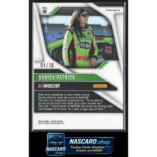 2025 Panini Prizm #94 Danica Patrick FOTL Blue Shimmer #/10