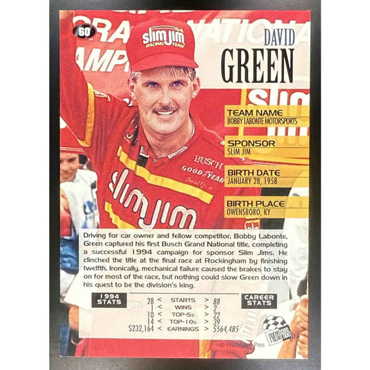 1995 Press Pass David Green #60