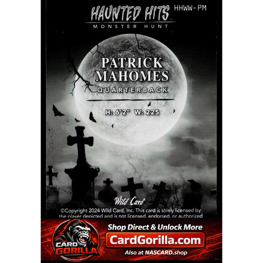 2024 Wild Card Haunted Hits Promo Werewolf Rainbow Purple Patrick Mahomes #/2