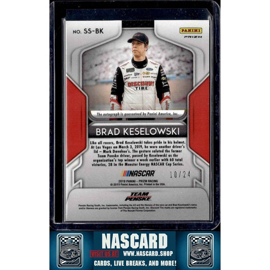 2019 Panini Prizm #SS-BK Brad Keselowski Signing Sessions Rainbow Prizm