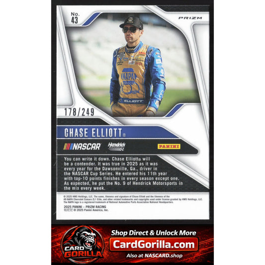 2025 Panini Prizm #43 Chase Elliott Red #/249