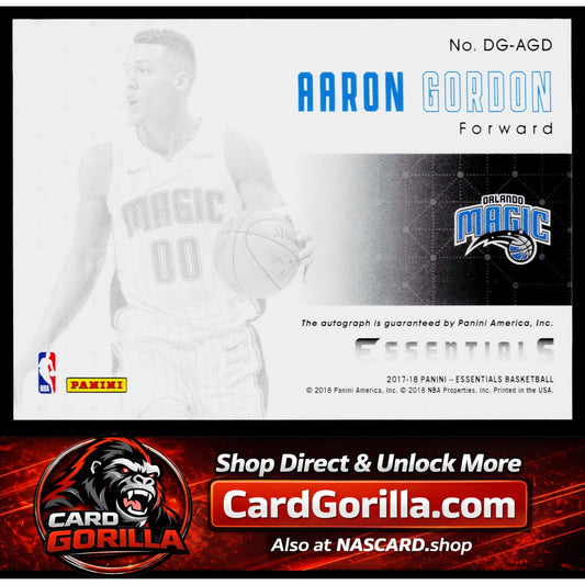 2017-18 Panini Essentials #DG-AGD Aaron Gordon Auto Destined for Greatness #/99