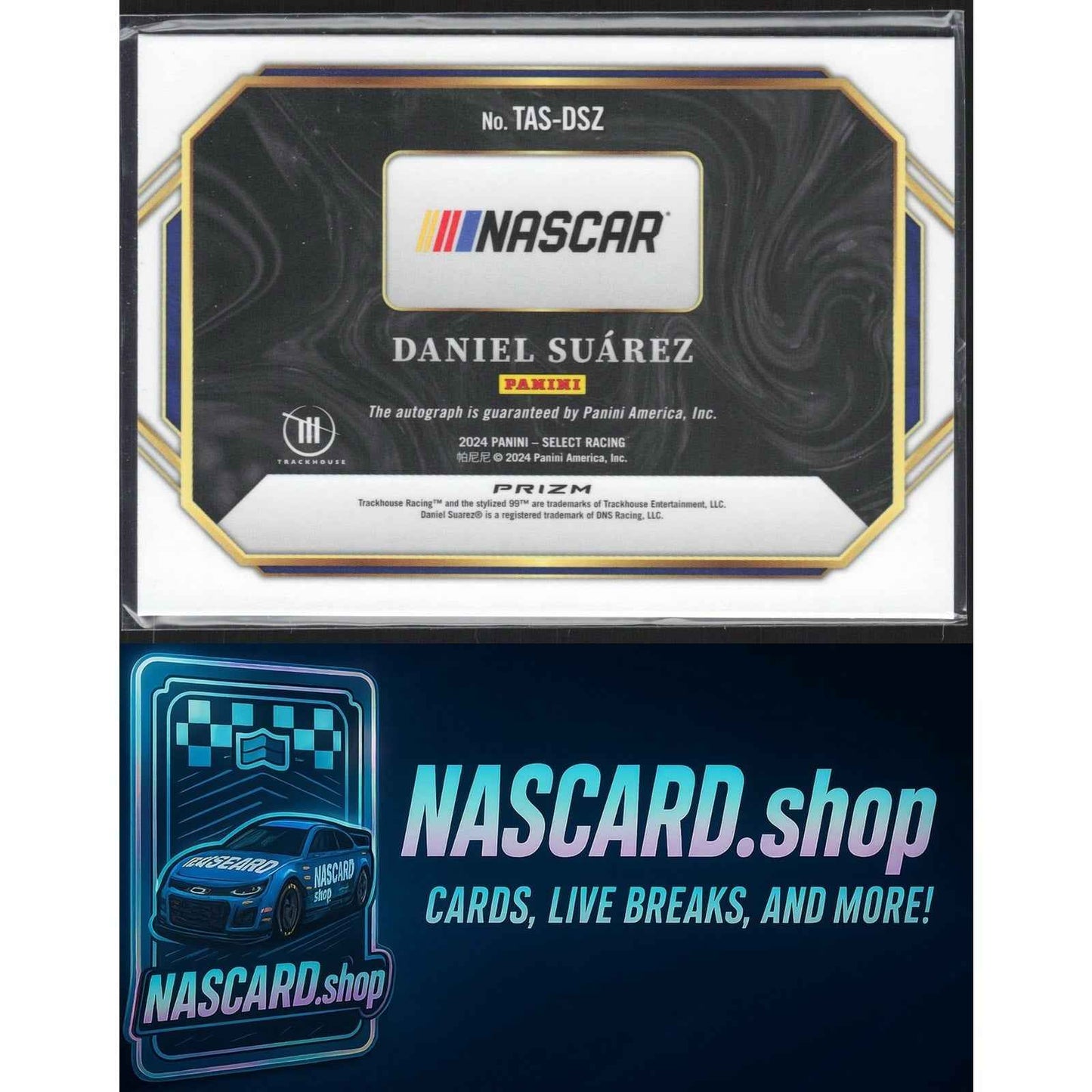 2024 Panini Select #TAS-DSZ Daniel Suarez Trackside Action Signatures