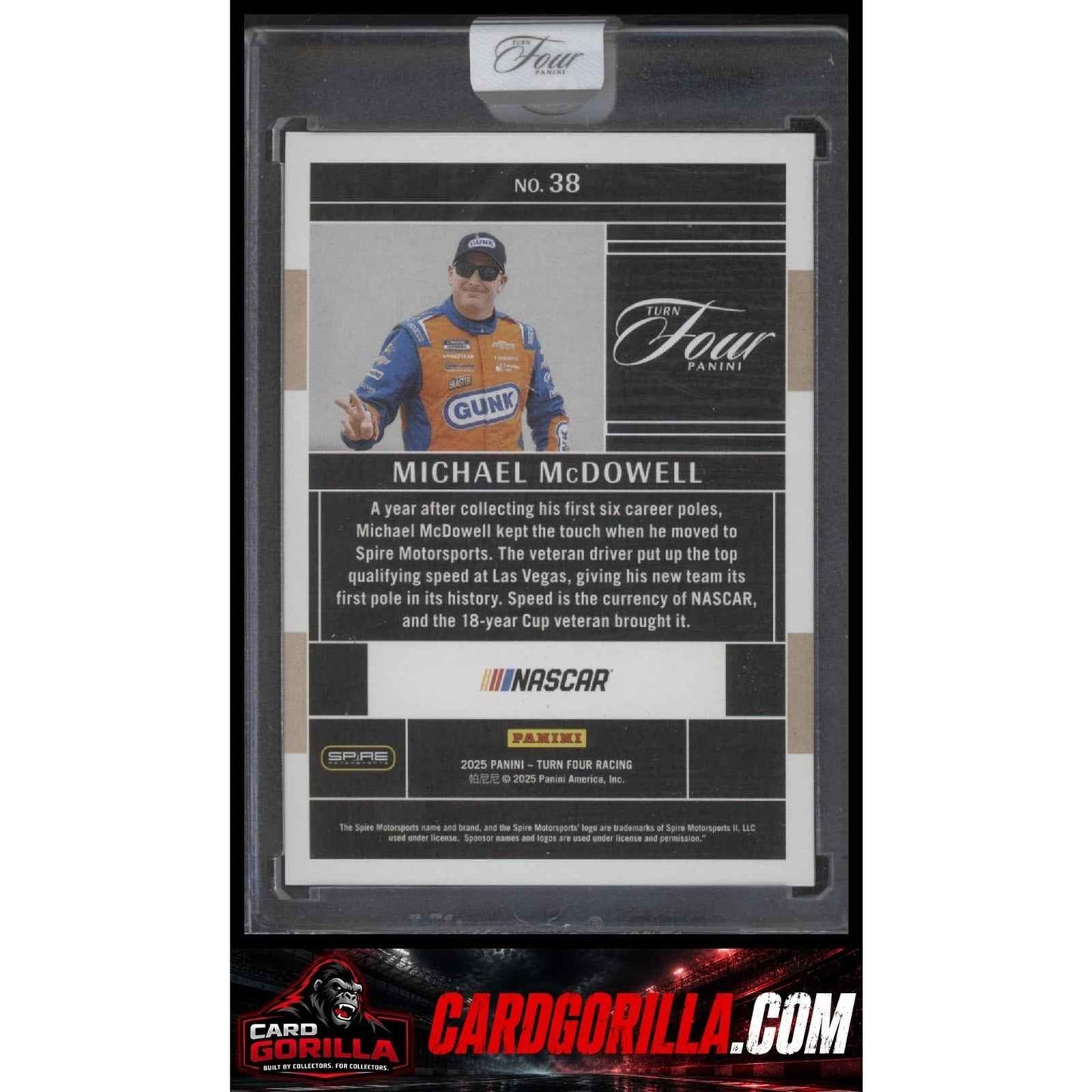 2025 Panini Turn Four #38 Michael McDowell #/75