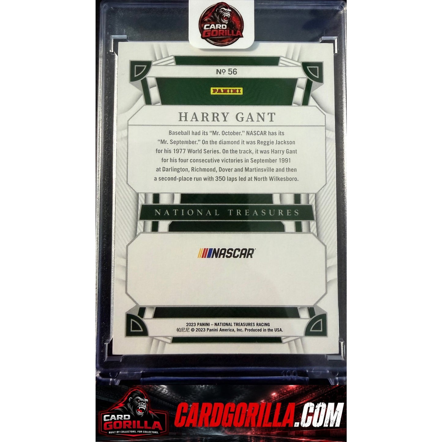 2023 National Treasures Diamond Anniversary Harry Gant Holo Platinum Blue #1/1