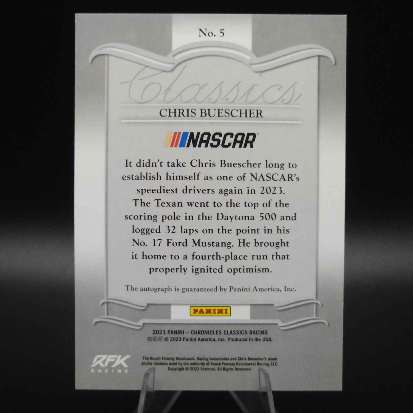 2023 Panini Chronicles - Classics Autographs Gold #5 Chris Buescher /10 - NASCARD.shop