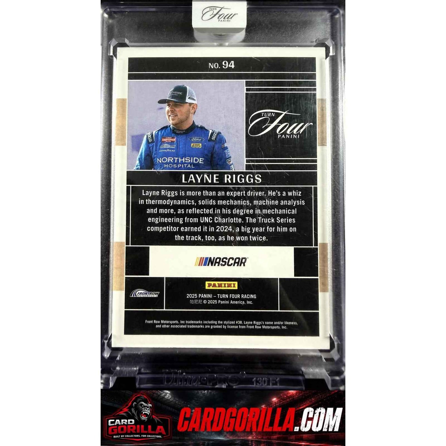 2025 Panini Turn Four #94 Layne Riggs Platinum #1/1
