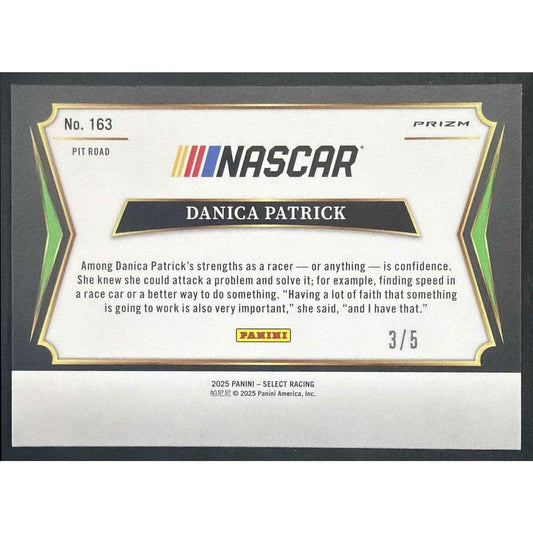 2025 Panini Select Danica Patrick #163 Pit Road Green Prizm 3/5