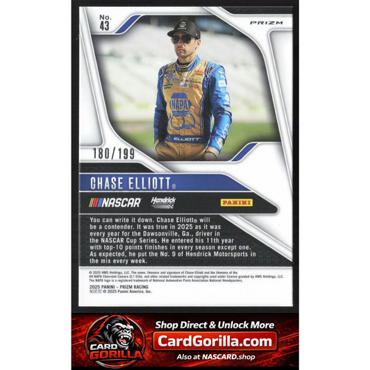 2025 Panini Prizm #43 Chase Elliott Blue #/199