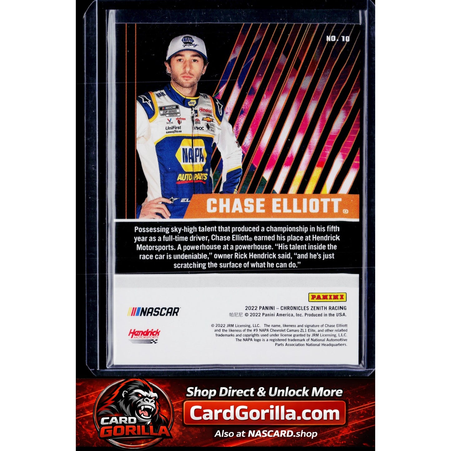 2022 Panini Chronicles #10 Chase Elliott Zenith Blue #/199