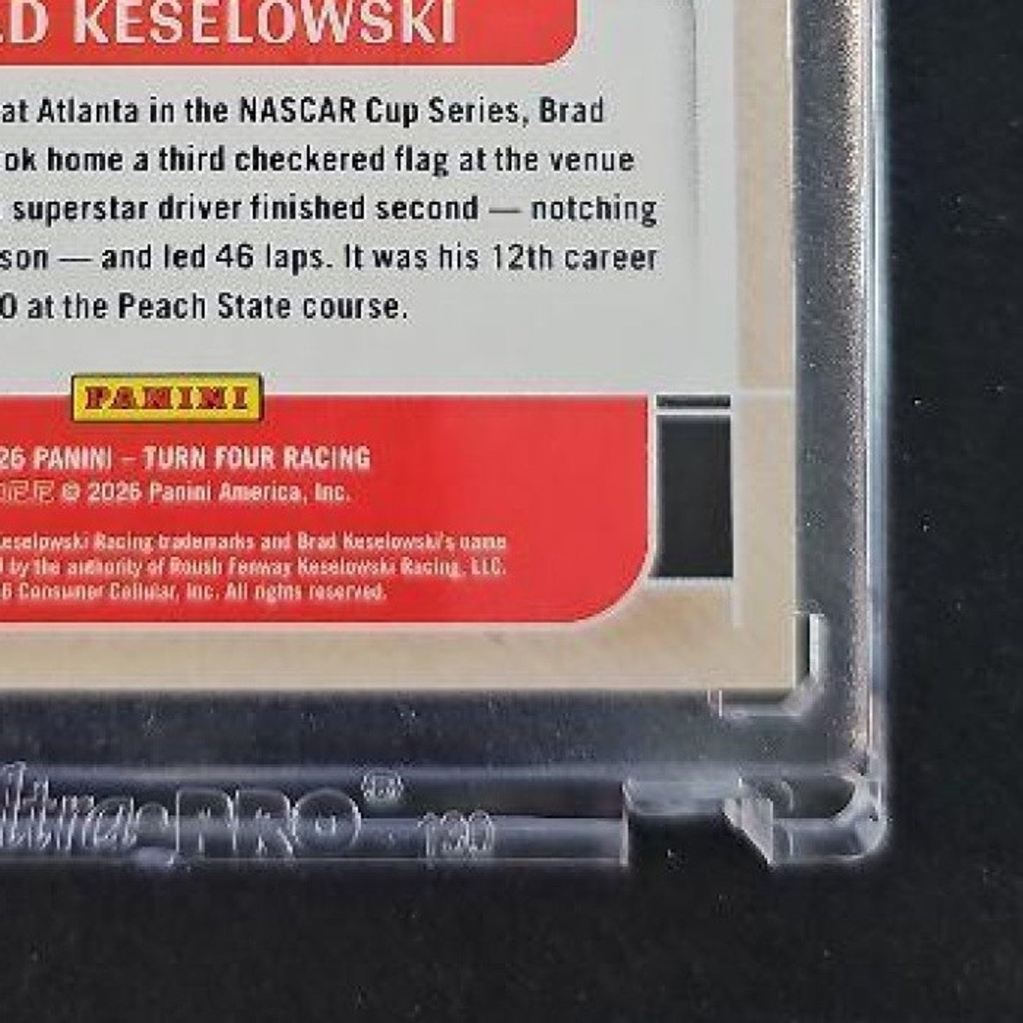 2026 Panini Turn Four Racing Brad Keselowski Memorabilia Auto Black FOTL /6