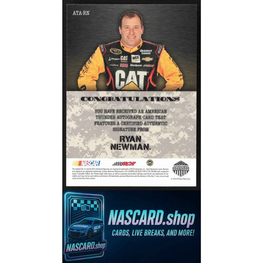 2014 Press Pass American Thunder #ATA-RN Ryan Newman Autographs Red #/5