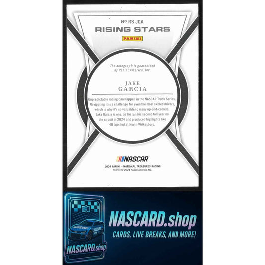 2024 Panini National Treasures #RS-JGA Jake Garcia Rising Stars Holo Silver #/49