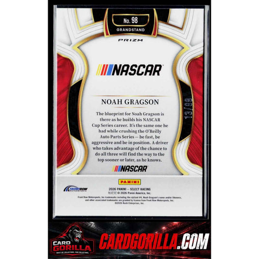 2026 Panini Select #98 Noah Gragson White Prizms #/99